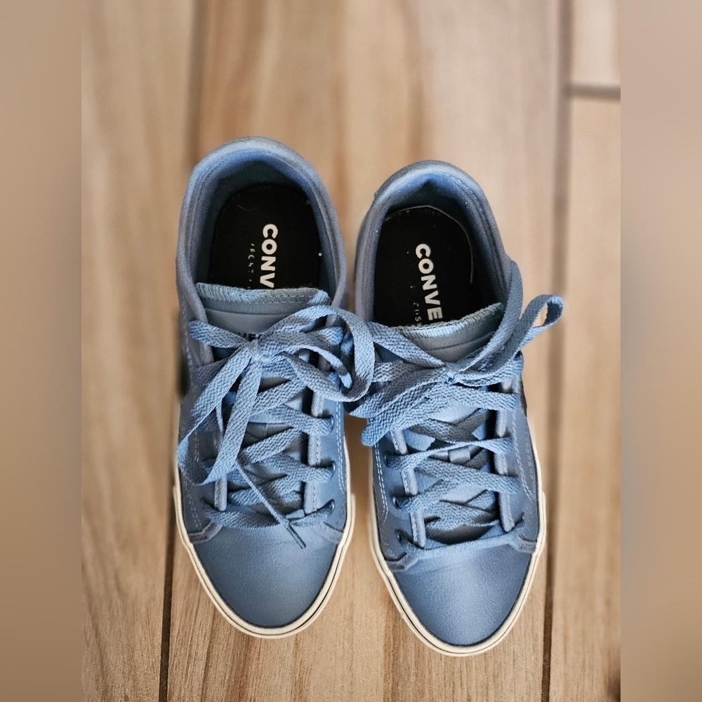 Converse Star Chevron Blue Low Top Sneakers Lace Up Casual Shoes Unisex - Picture 4 of 10